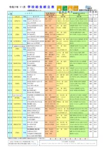 R７年度11月献立表のサムネイル