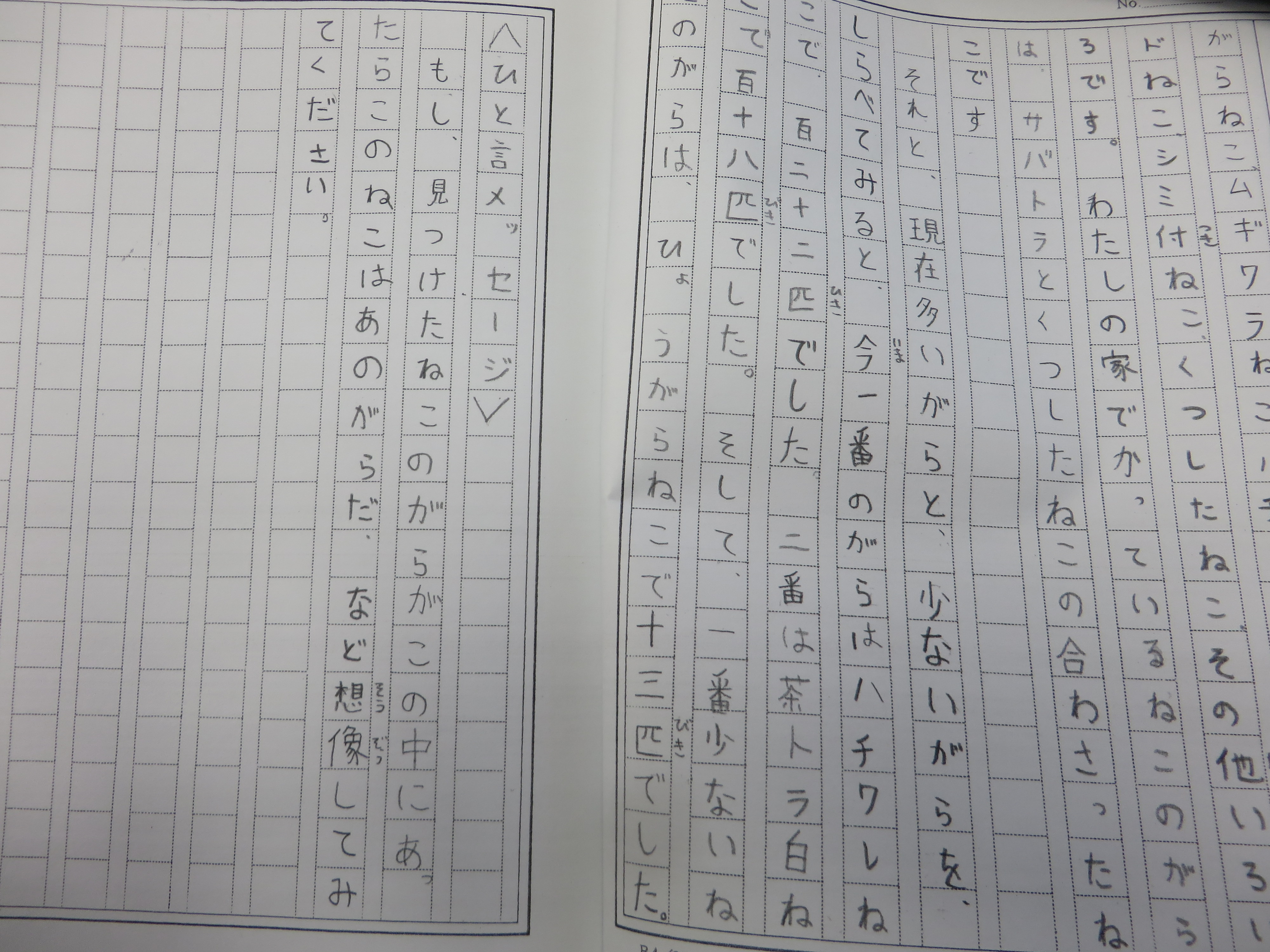 １１月２４日 ４年生国語 不思議図鑑をつくろう 皆野町立三沢小学校